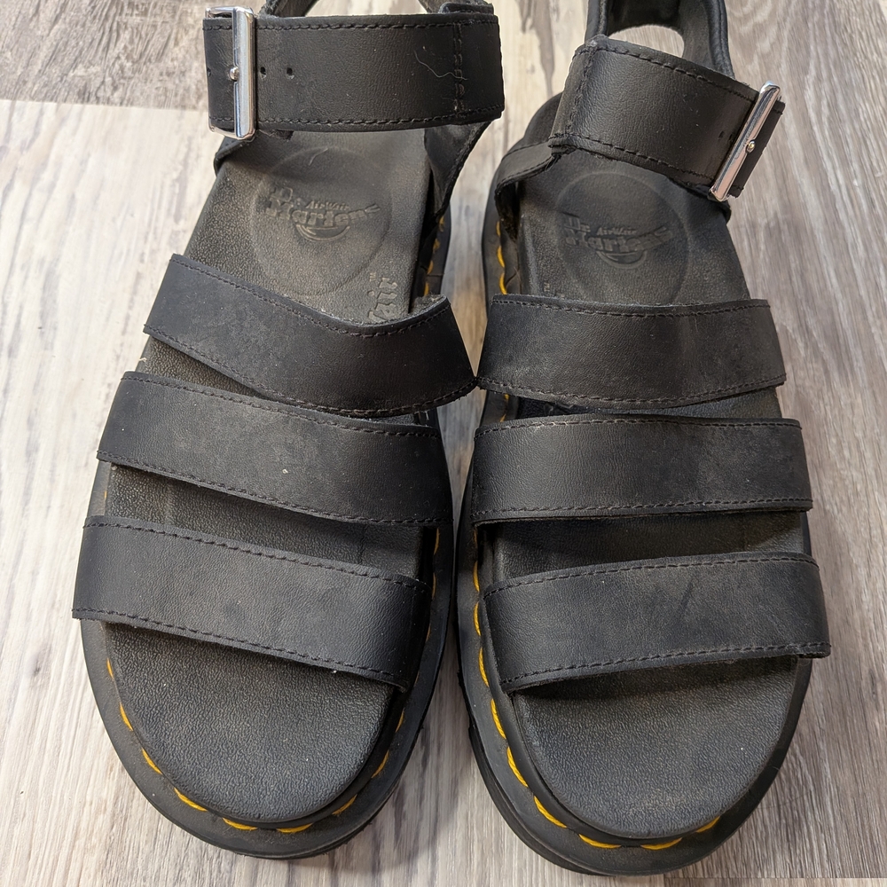 Dr. Martens Black Leather Sandals